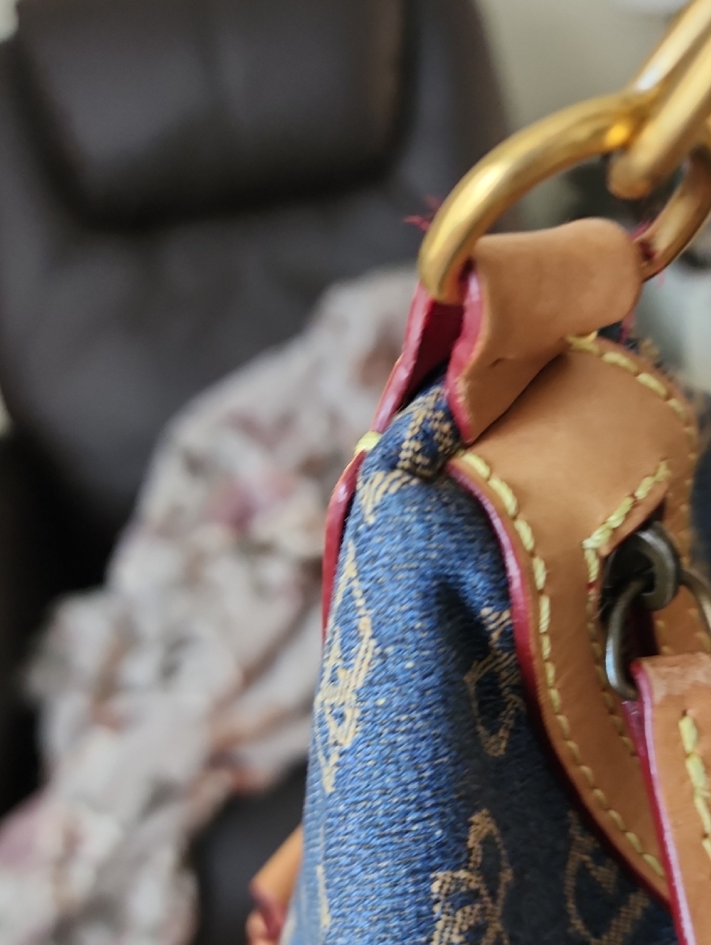Dooney & Bourke Denim Monogram Hobo - Picture 10 of 11